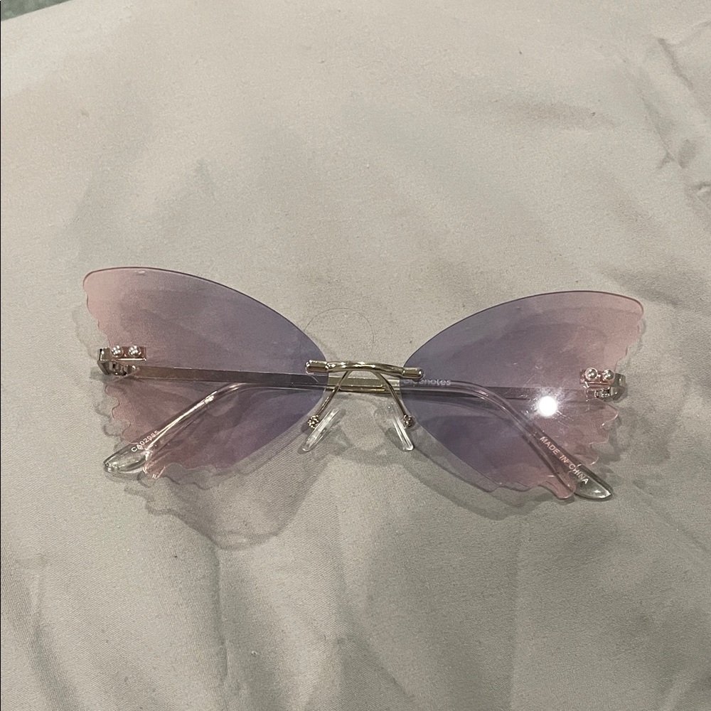 Ardene Pink and Purple Butterfly Sunglasses
